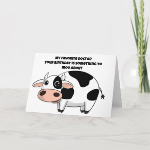 FAV *ARZT* AM GEBURTSTAG ETWAS ZU MOO ÜBER KARTE