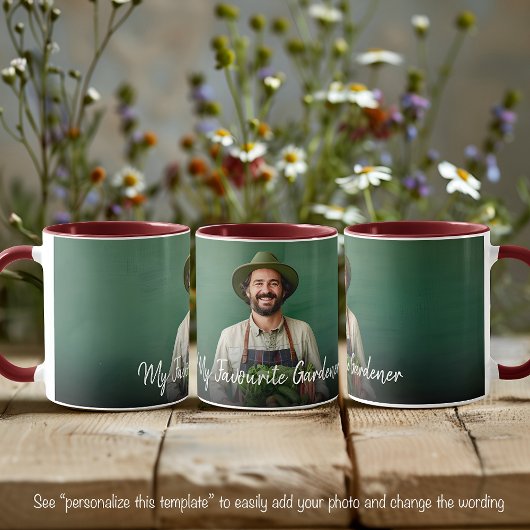 Fav Gardener eine Fotovorlage mit Extravagantem Te Tasse