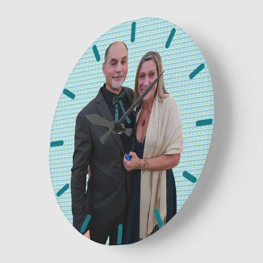 "Fave People" oder "Clock" Große Wanduhr (Winkel)