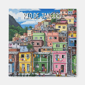 Favelas in Rio de Janeiro Magnet (Vorne)