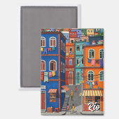 Favelas in Rio de Janeiro Magnet (Vorderseite/Rückseite)
