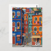 Favelas in Rio de Janeiro Postkarte (Vorne/Hinten)