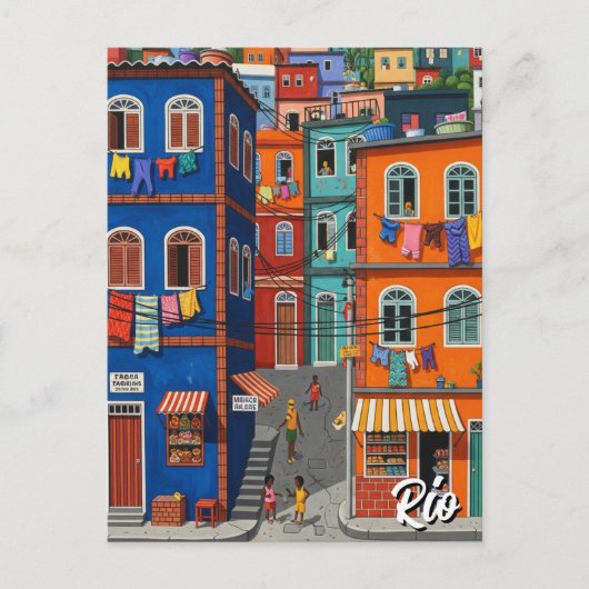 Favelas in Rio de Janeiro Postkarte (Vorderseite)