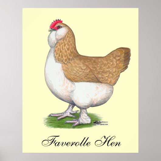 Faverolle Hen Poster (Vorne)
