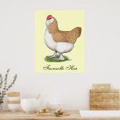 Faverolle Hen Poster (Küche)