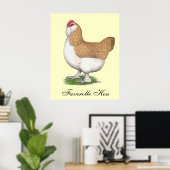 Faverolle Hen Poster (Heimbüro)