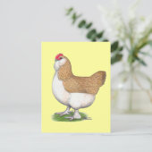Faverolle Hen Postkarte (Stehend Vorderseite)