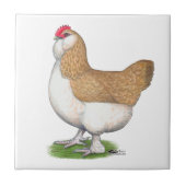 Faverolle Henne Fliese (Vorderseite)
