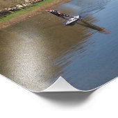 Faversham Creek, England, mit Paddle Boarder Fotodruck (Ecke)