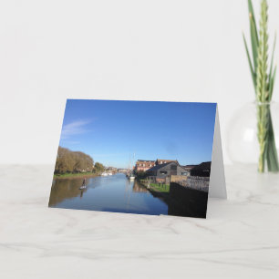 Faversham Creek, England, mit Paddle Boarder Karte