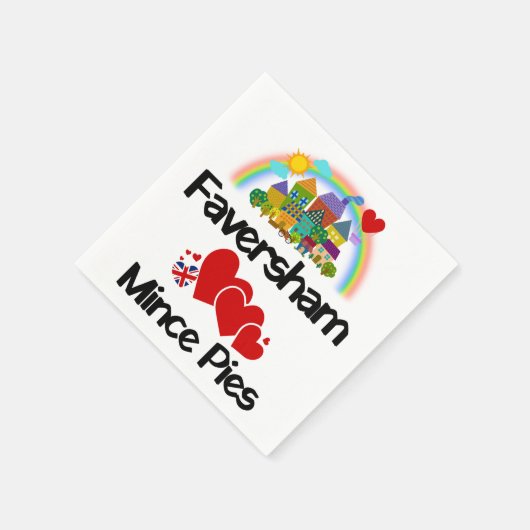 Faversham, Kent UK Lieben Mince Pies Serviette (Ecke)