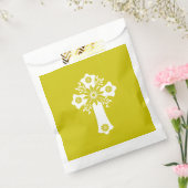 Favor Bags Floral Cross Christening Yellow Geschenktütchen (Versiegelt)