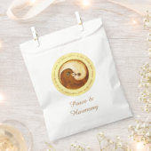 FAVOR BAGS gold YinYang Dove Harmomy Geschenktütchen (Ausgeschnitten)