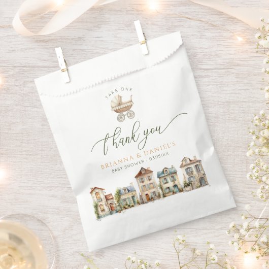Favor Bags – It Takes a Village Baby Shower Geschenktütchen (Ausgeschnitten)