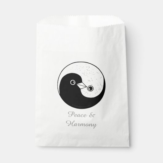 Favor Bags YinYang Dove Harmomy Geschenktütchen (Vorderseite)