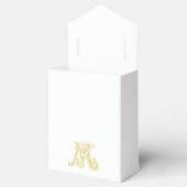 Favor Box KM Monogramm oder MK Monogramm Geschenkschachtel (Geöffnet)
