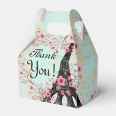 Favor Box Paris Eiffel Tower Aqua Blue Geschenkschachtel (Vorderseite)