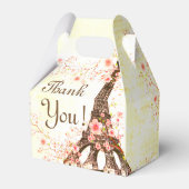 Favor Box Paris Eiffel Tower Kirsche Blüten Geschenkschachtel (Rückseite)