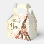 Favor Box Paris Eiffel Tower Kirsche Blüten Geschenkschachtel (Vorderseite)