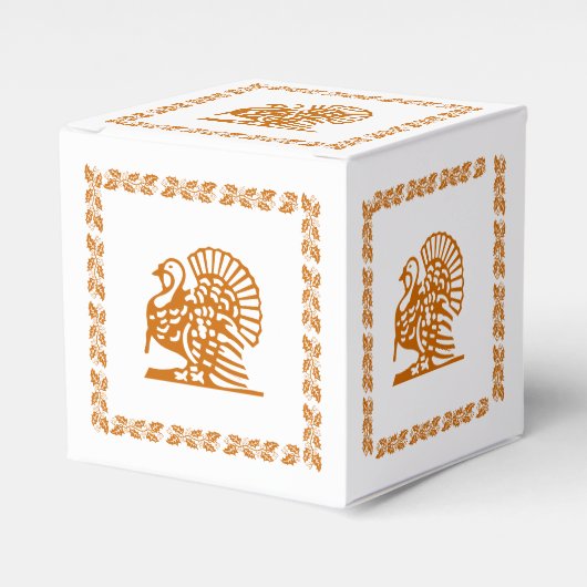 Favor Box - Türkei und Leafy Garland Geschenkschachtel (Vorderseite)
