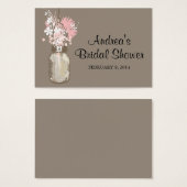 Favor Card Mason Jar Wildblumen (Vorne & Hinten)