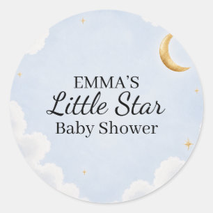Favor für Little Star Baby Shower Runder Aufkleber