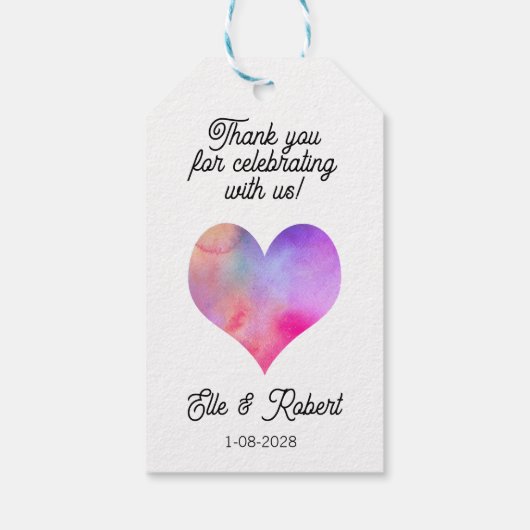 Favor Gift Tag Geschenkanhänger (Rückseite)