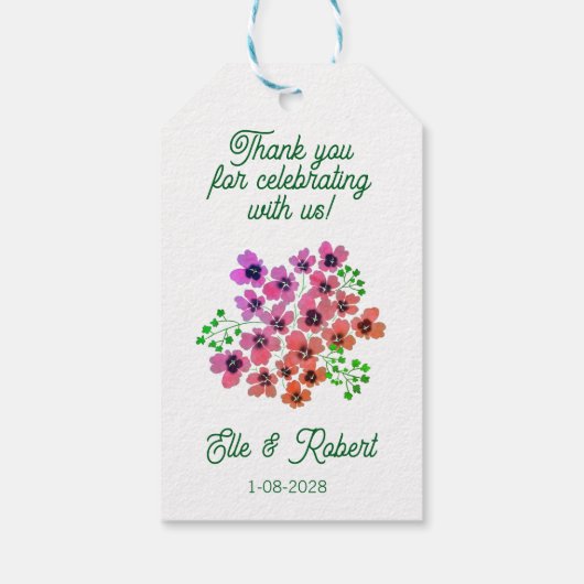 Favor Gift Tag Geschenkanhänger (Rückseite)