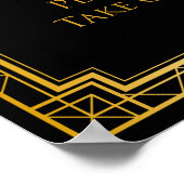 Favor Table Wedding Sign | Gatsby Art Deco Poster (Ecke)