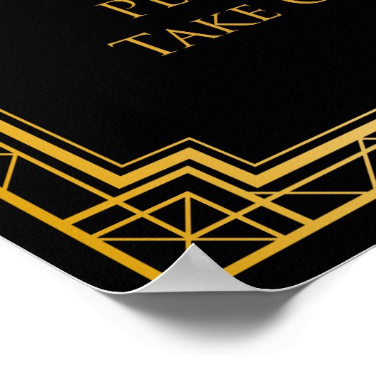 Favor Table Wedding Sign | Gatsby Art Deco Poster (Ecke)