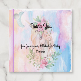 Favor Tag Baby Shower mit Unicorn Geschenkanhänger