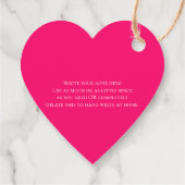 FAVOR TAG | Bold Beautiful Scarlet Peony Geschenkanhänger (Rückseite)