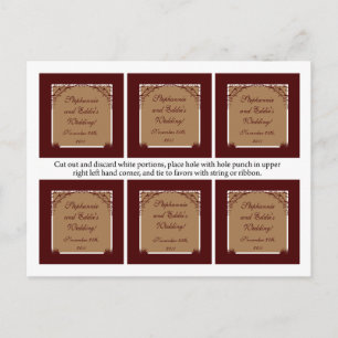 Favor Tags Autumn Tree Postkarte