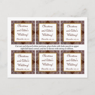 Favor Tags Deep marokkanisches Brown Postkarte