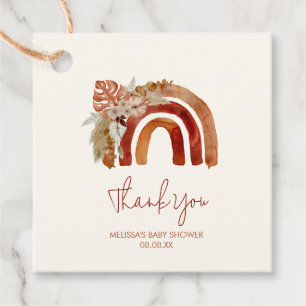 Favor Tags Earth Tone Tropical Boho Rainbow Geschenkanhänger