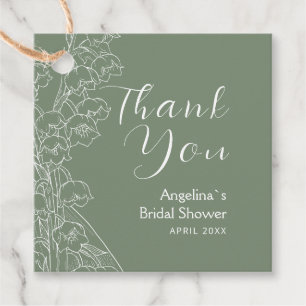 Favor Tags für eine Brautdusche. Geschenkanhänger