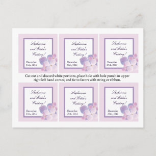 Favor Tags Lila Hydrangea Postkarte
