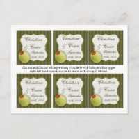 Favor Tags Martini Olives Grüne Streifen whimsisti