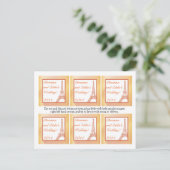 Favor Tags Paris Peach Postkarte (Stehend Vorderseite)