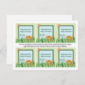 Favor Tags Regenwald Dschungeltier Einladungspostkarte (Vorne/Hinten)