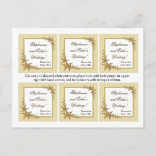 Favor Tags Sandy Beach Postkarte
