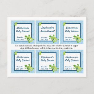 Favor Tags Turtle Reef Ocean Sea Turtle Einladungspostkarte