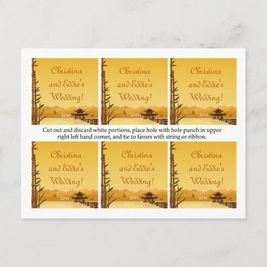 Favor Tags Warm Sunset Postkarte (Vorderseite)