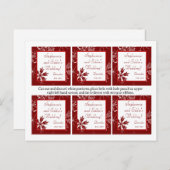 Favor Tags Weihnachten Rote Schneeflocken (Vorne/Hinten)