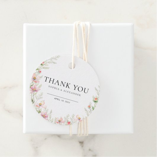 Favor Tags Wildblume Hochzeit Geschenkanhänger (Beispiel)