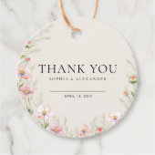 Favor Tags Wildblume Hochzeit Geschenkanhänger (Vorderseite)