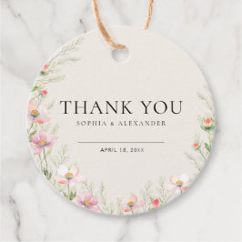 Favor Tags Wildblume Hochzeit Geschenkanhänger