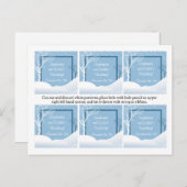 Favor Tags Winter Blue Weihnachten (Vorne/Hinten)