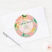 Favor Umschlag Aufkleber Citrus Wedding Brautparty (Umschlag)