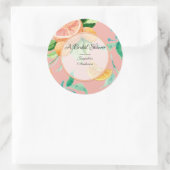 Favor Umschlag Aufkleber Citrus Wedding Brautparty (Tasche)